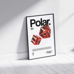 Red Dice Poster, Polar Brand Print, Trendy Room Decor - thumbnail 3