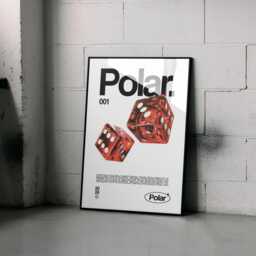 Red Dice Poster, Polar Brand Print, Trendy Room Decor - thumbnail 2