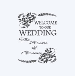 Welcome To Our Wedding - The Bride & Groom - Or Include The Names - Vinyl Wedding Decal - Mirror Decal - Window Wall Decal
