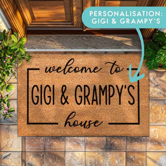 Grandparents Nickname Doormat - Custom Rug Grandparent Gifts Welcome Personalized Door Mat Home Decor - image 1