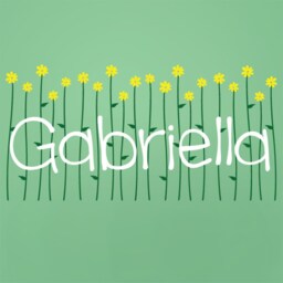 Personalized Vinyl Decal, Flower Garden Wall Decor For Bedroom Or Nursery. Floral Name Decal. Flowers Girls Room, Dorm Office - thumbnail 2