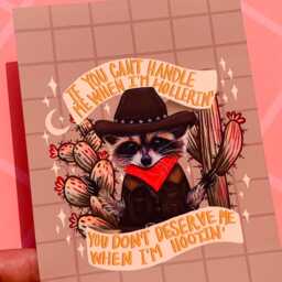 Raccoon Art Wall Decor Western Funny Motivational Print Poster School Trash Panda Gift Unhinged Humor Office Cubicle - thumbnail 3