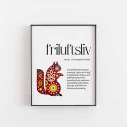 Friluftsliv Nordic Print For Nature Lovers, Outdoor Lifestyle Gift, Scandinavian Style, Friluftsliv, Scandi Wall Art, Hygge Gift - thumbnail 2