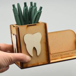 Tooth Business Card Holder Pen Dental Gift Dentist Decor Tooth Assistant - thumbnail 2