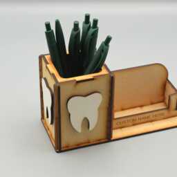 Tooth Business Card Holder Pen Dental Gift Dentist Decor Tooth Assistant - thumbnail 3