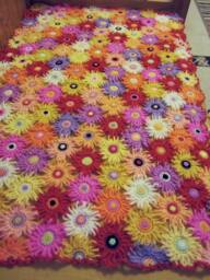 Flowers Crochet Blanket Baby Crib Afghan - thumbnail 1