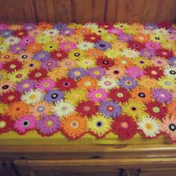 Flowers Crochet Blanket Baby Crib Afghan - thumbnail 3