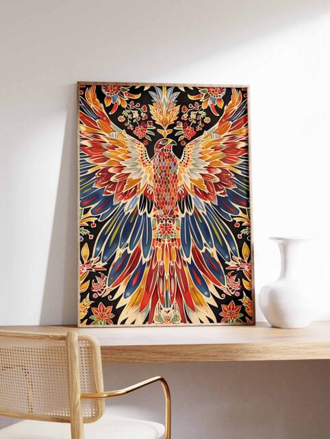 Mexican Wings Poster, Vintage Art Print, Traditional Decor, South American Latin Cultural Gift - image 1