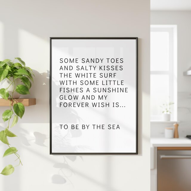 Sea Lovers Quote Glossy Print Some Sandy Toes & Salty Kisses The White Surf With Little Fishes A Sunshine Glow & My Forever - image 1