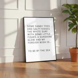 Sea Lovers Quote Glossy Print Some Sandy Toes & Salty Kisses The White Surf With Little Fishes A Sunshine Glow & My Forever - thumbnail 2