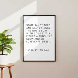 Sea Lovers Quote Glossy Print Some Sandy Toes & Salty Kisses The White Surf With Little Fishes A Sunshine Glow & My Forever - thumbnail 3