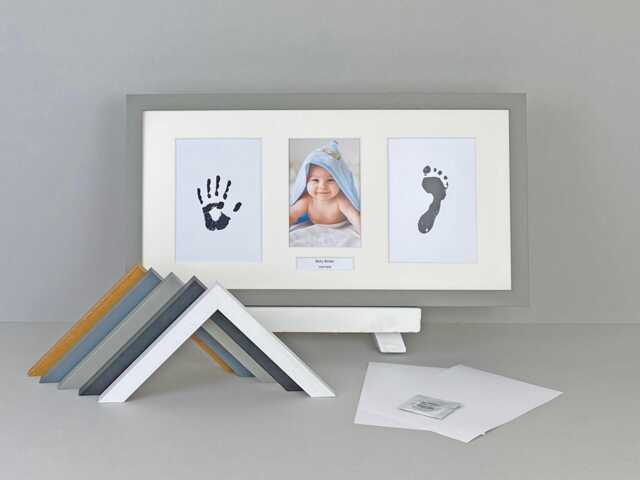 Personalised Capture The Memory Frames. Wooden Frame For Baby's Hand & Foot Prints, Inkless Kit Included. Perfect Gift. Baby Shower - image 1