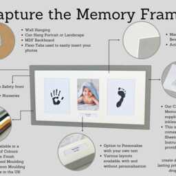Personalised Capture The Memory Frames. Wooden Frame For Baby's Hand & Foot Prints, Inkless Kit Included. Perfect Gift. Baby Shower - thumbnail 3