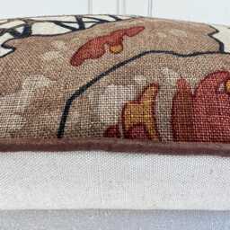 Luxury Designer Mulberry Flying Ducks Stone Brown Cushion Pillow Cover - thumbnail 4