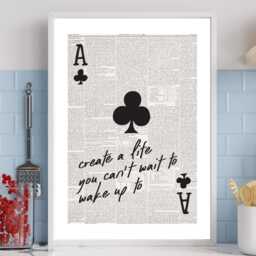 Create A Life Newspaper Poster - Funny Print Room Wall Art Quote For All The Family- A5 A4 A3 Framed Or Unframed - thumbnail 3