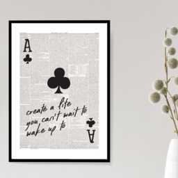 Create A Life Newspaper Poster - Funny Print Room Wall Art Quote For All The Family- A5 A4 A3 Framed Or Unframed - thumbnail 2