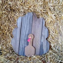 Thanksgiving Decor - Turkey Rustic Wooden Fall Wall Door Hanger Home Mantel - thumbnail 3