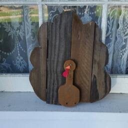 Thanksgiving Decor - Turkey Rustic Wooden Fall Wall Door Hanger Home Mantel - thumbnail 2