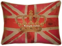 Union Jack Pink Design No 1 Tapestry Cushion Pillow Cover - thumbnail 1