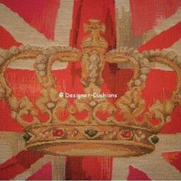 Union Jack Pink Design No 1 Tapestry Cushion Pillow Cover - thumbnail 2