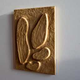 Modern Organic Wall Art - Wabi Sabi Abstract Plaster Painting Brown Hanging Textured Neutral Decor - thumbnail 3