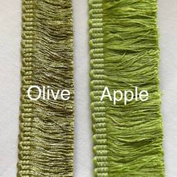 Blue Bamboo Pillow Cover , Chinoiserie Style Decorative One Sided Throw With Green Brushed Fringe Detail - thumbnail 3