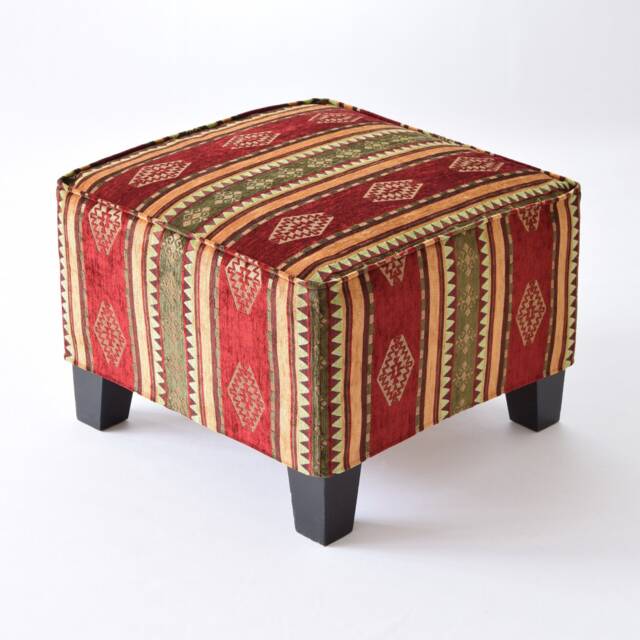 Ekenas Ottoman Slipcover F07 Tribal Bohemian Kilim Rug Ottoman Footstool Cover Tabouret Couverture Fu??hocker Abdeckung - image 1