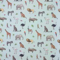 Custom Roman Blind - Emma Lawrence Safari Savanna Duck Egg , Made To Measure Window Treatment - thumbnail 2