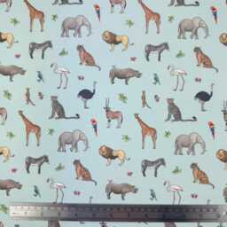 Custom Roman Blind - Emma Lawrence Safari Savanna Duck Egg , Made To Measure Window Treatment - thumbnail 3