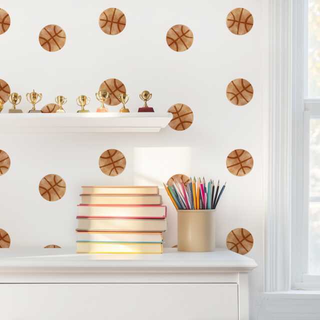 Basketball Peel-And-stick Removable Fabric Wall Decals - image 1