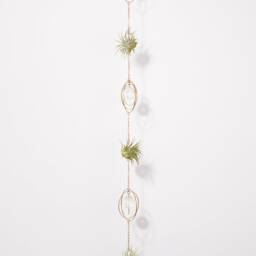 Hanging Air Plant Holder Chain, Brass Crystal Suncatcher, Geometric Hanger, Display, Gift Ideas - thumbnail 2