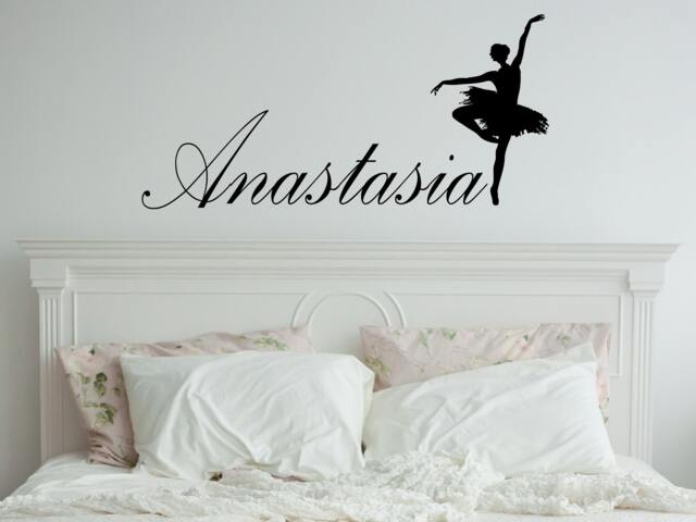 Ballerina Wall Decal Baby Personalized Name Vinyl Sticker Art Girls Room Decoration Ballet Dancing Dancer Nursery Kids Home Decor Ms2 - image 1