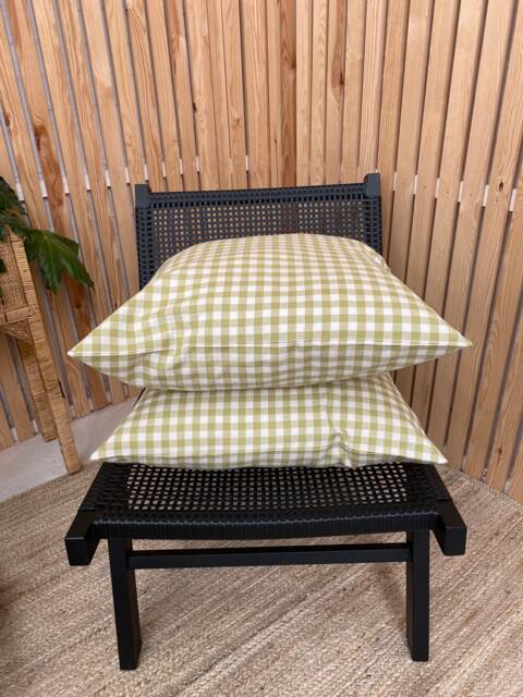 Green Gingham Scatter Cushion, Green Summer Cushions, Cushions - image 1