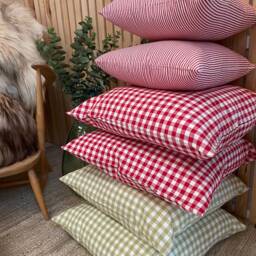 Green Gingham Scatter Cushion, Green Summer Cushions, Cushions - thumbnail 3