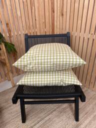 Green Gingham Scatter Cushion, Green Summer Cushions, Cushions