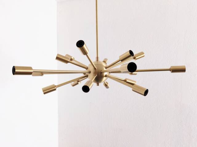 Sputnik Ceiling Light - 18 Arm Starburst Modern Mid Century Dining Room Living Entryway Kitchen Lighting Ul Listed - image 1