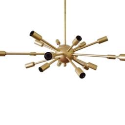 Sputnik Ceiling Light - 18 Arm Starburst Modern Mid Century Dining Room Living Entryway Kitchen Lighting Ul Listed - thumbnail 2