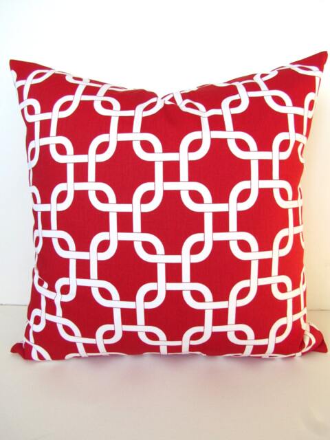 Sale Red Pillows Red Throw Pillows Pillow Cover Nautical Yacht Club Beach Covers 16 18 20 .all Sizes Clearance - image 1