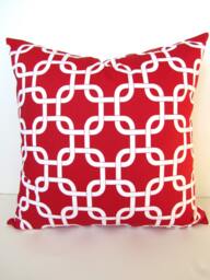 Sale Red Pillows Red Throw Pillows Pillow Cover Nautical Yacht Club Beach Covers 16 18 20 .all Sizes Clearance - thumbnail 1