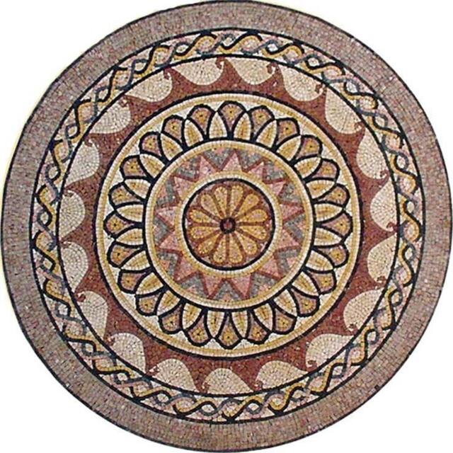 Roman Art Home Decor Flower Mosaic Medallion Floor