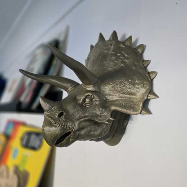 Triceratops Wall Art - Dinosaur Mount- 3D Printed - image 1