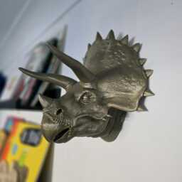 Triceratops Wall Art - Dinosaur Mount- 3D Printed - thumbnail 1