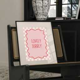 Lovely Jubbly Print, Typography Art, Quote Wall Aesthetic Living Room Poster, Home Decor, Trendy Art, Cute Positive Quote - thumbnail 3