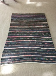 "Chindi Rag Rug, Handmade Boho Hippie Multi Colored Vegan Rug 42""x66" - thumbnail 1