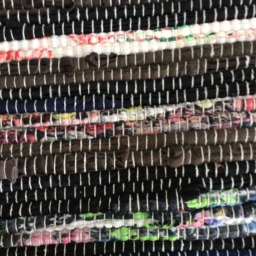 "Chindi Rag Rug, Handmade Boho Hippie Multi Colored Vegan Rug 42""x66" - thumbnail 3