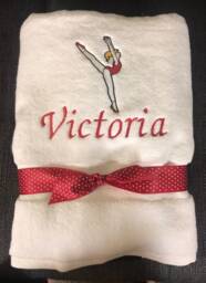 Name Towel With A Gymnast
