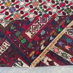 4'2x5'10 Ft Afghan Somak Kilim - Vintage Handwoven Wool Flatweave Rug, Tribal Pattern Carpet, Traditional Area Rug - thumbnail 4