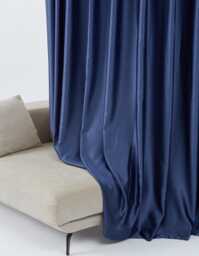 100 Color Options, A Pair Of Navy Dupione Silk Curtains , Living Room Curtains, Faux Drapery Panels, Bedroom Custom Made