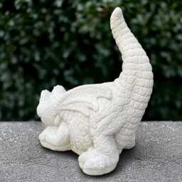 Massive Dragon Sculpture Stone Figure Concrete Animal Statue Dragon Lover Gift Handmade Gothic Decor Wildlife Ornament - thumbnail 2