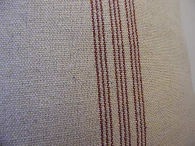 2 Color Choices Grain Sack Pillows.toss Pillows.slipcover.farmhouse Pillow.country Pillows.ranch Decor.farmhouse Decor Pillows.natural.red - image 1
